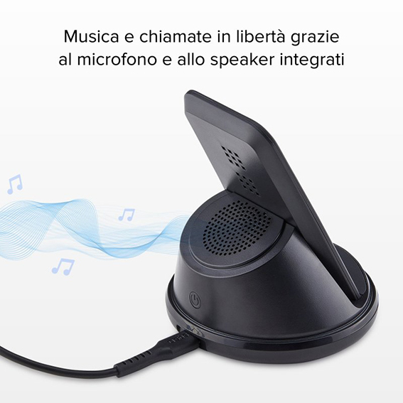 Caricatore Wireless con microfono e speaker